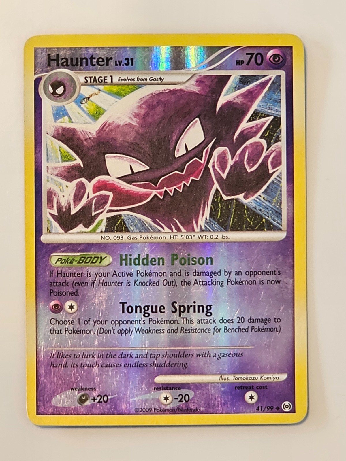 Pokemon Haunter Reverse Holo Platinum Arceus 41/99 MP