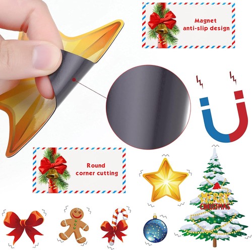 Christmas Refrigerator Magnets Magnetic Christmas Tree Refrigerator Stickers - Picture 14 of 28