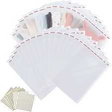 12 x 16 inches Large Resealable Cellophane Bags 500 pcs Self Sealing for Pack...