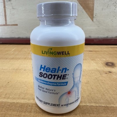 Heal-n-Soothe Dietary Supplement 90 Capsules Systemic Enzyme Formula Exp 08/2027