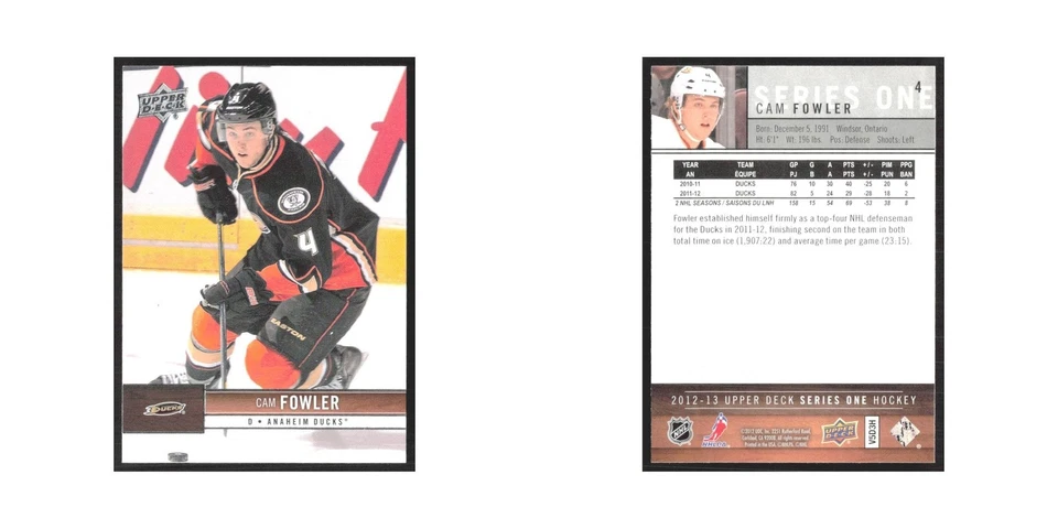 2012 Upper Deck Cam Fowler Anaheim Ducks #4 - Image 3 of 3