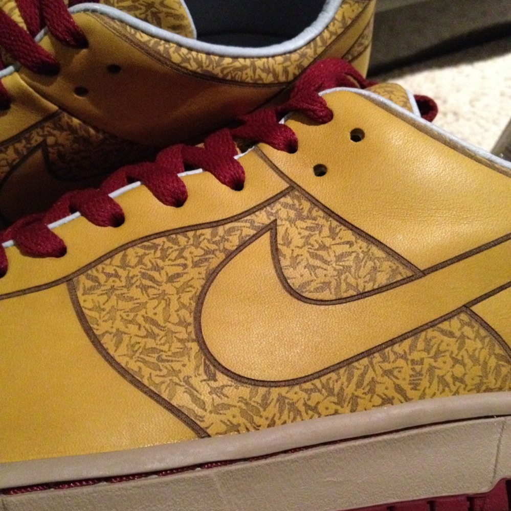 05 Nike Dunk Low 1 One Piece LASER TOPAZ RED YELLOW 10.5 | eBay