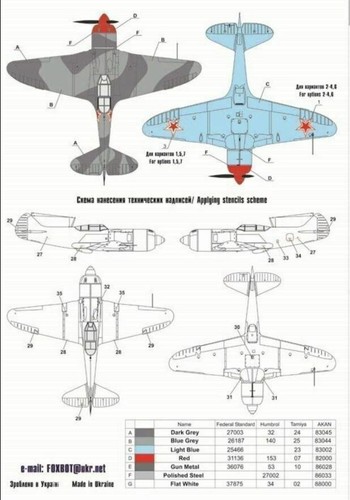 FOXBOT 48-007 Scale 1:48 Decals La-7 - Weapon of Victory - Picture 13 of 24