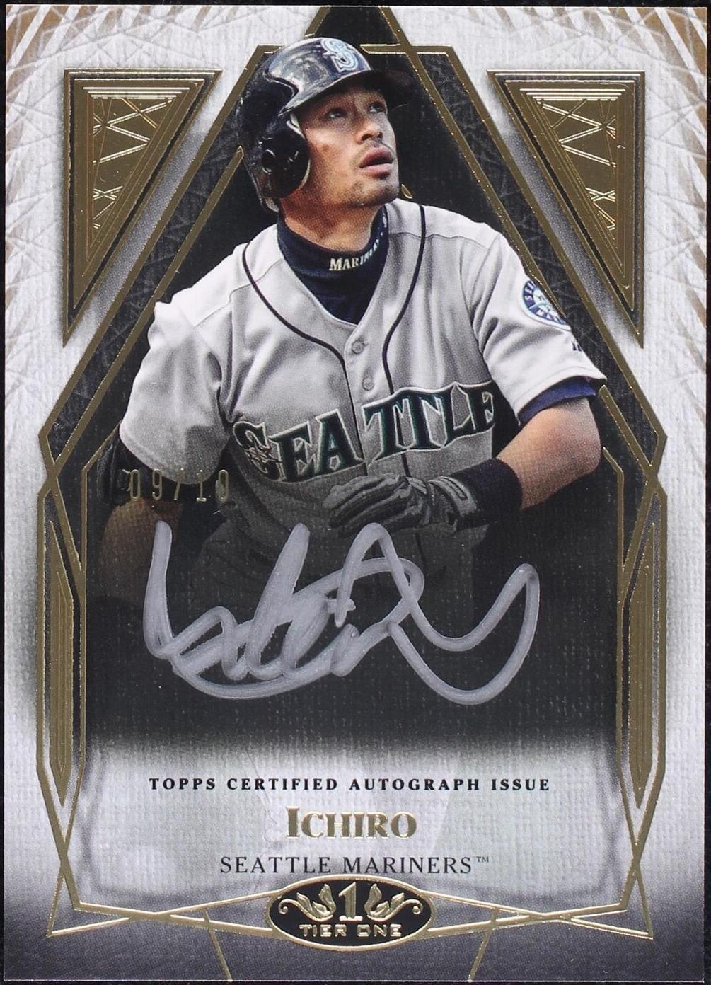 2022 Topps Tier One - Tier One Autographs Ichiro Suzuki #T1A-I Silver ...