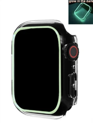 Glowing Contrast cover Case for Apple Watch Series 7 8 9 size 45 mm Glow Green