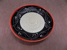 GRATER ZESTER Garlic Ginger Lemon zest Ceramic Plate Hand Made Spain UNUSED