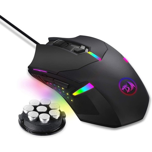 RGB Gaming Mouse USB Wired 6 Buttons Programmable Mouse w/ Weight Tuning Set - 第 1/12 張圖片