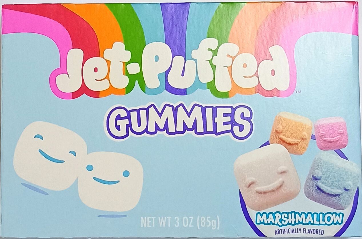 Theaterbox JET-PUFFED Gummies 'Marshmallow' Frucht Kaubonbons 85 gr Import USA