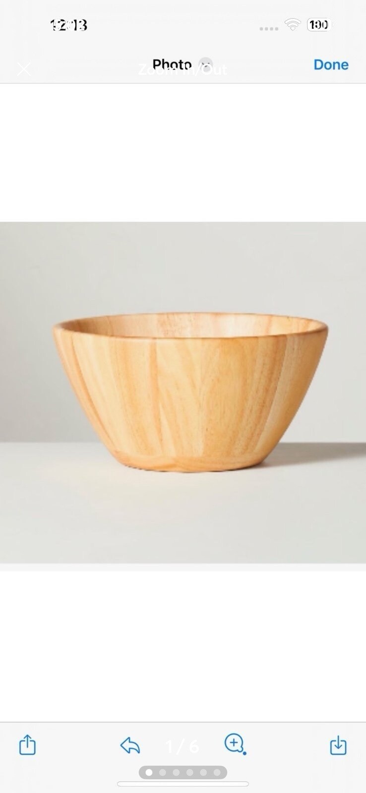 191oz Natural Rubberwood Serving Bowl - Hearth & Hand by Magnolia