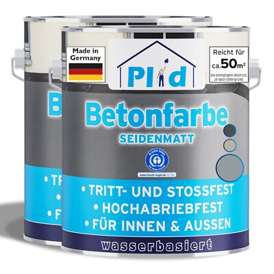 Betonfarbe 5L Silbergrau - für ca. 50m² / Bodenbeschichtung Bodenfarbe Sockel