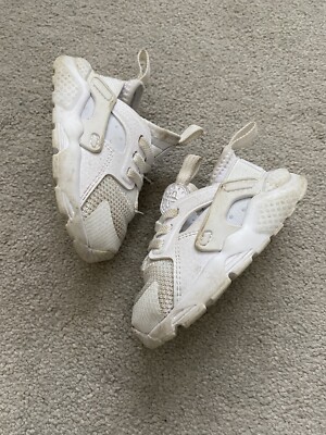 Nike Air Huarache White Infant Boys Childs Kids Trainers Shoes Size EU  21 UK
