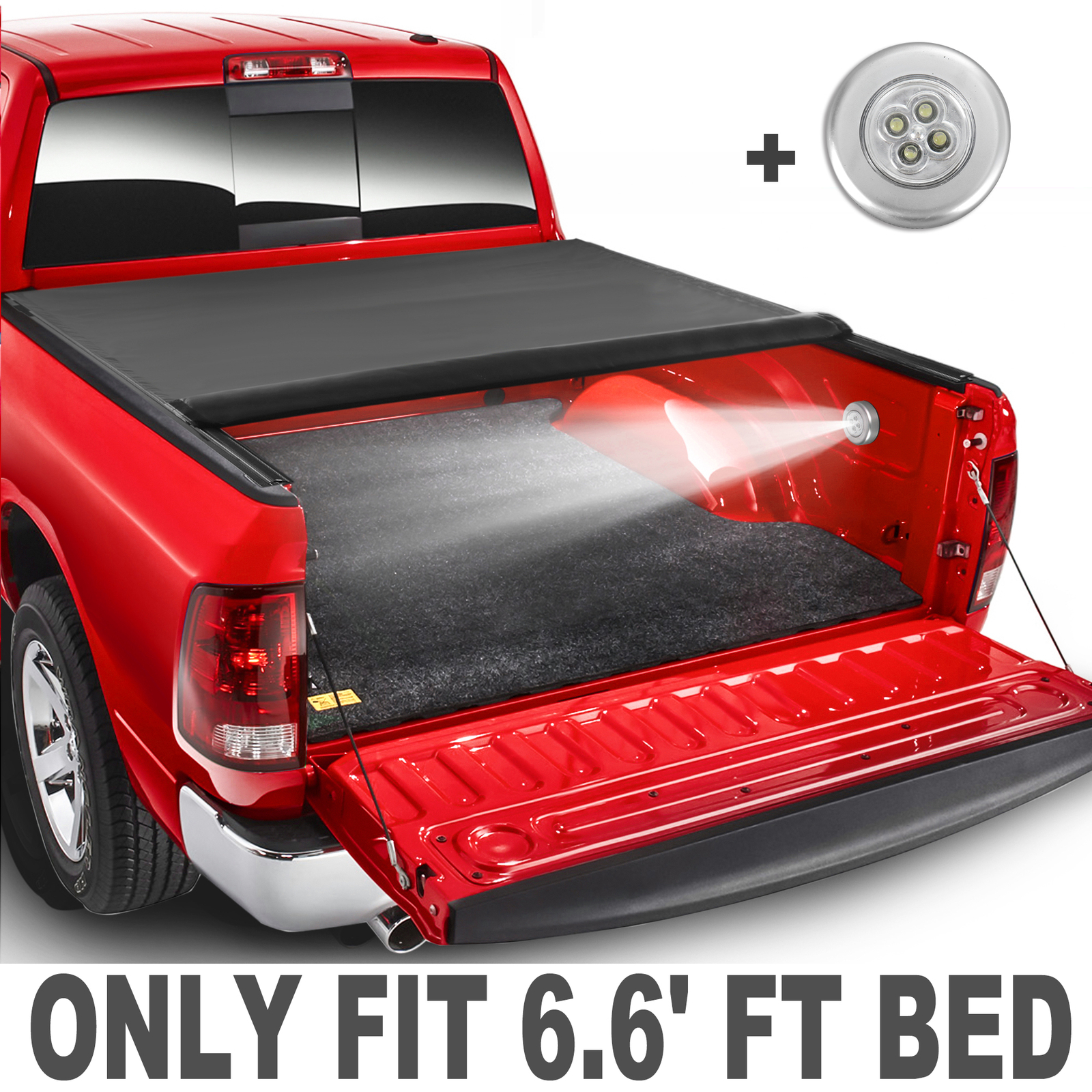 GrandterraceFixxpertise Soft Roll Up Truck Tonneau Covers, 6.7’Bed