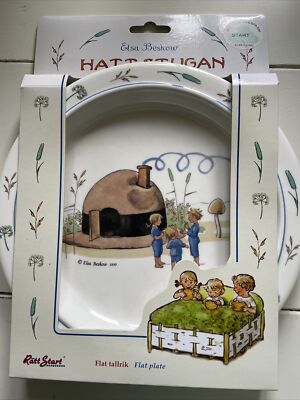 Elsa Beskow Kindergeschirr Kinderteller Motiv Huthütte 22 cm