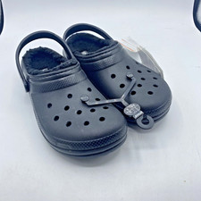 Crocs Classic Lined Slip On Clogs Shoes Sandals Black Black Mens 4 Womens 6