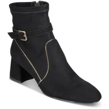 Things II Come Womens Donlea Faux Suede Block Heel Ankle Boots Shoes BHFO 5803