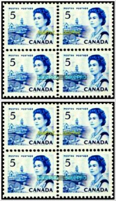 2x CANADA 1967 QUEEN CENTENNIAL MINT FV FACE 40 CENT BLUE MNH STAMP BLOCK LOT