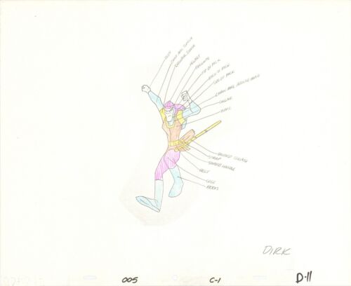 Jeu de disque laser Dragons Lair Don Bluth 1983 modèle coloré à la main copie Dirk - Photo 1/1