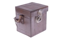 UNBRANDED EARLY ANTIQUE BOX LEATHER CAMERA CASE NO CAMERA KODAK, ZEISS