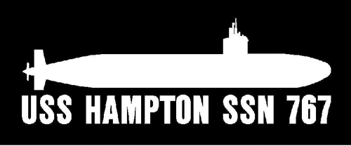 USS HAMPTON SSN 767 Silhouette Decal U S Navy USN Military S001 - Picture 3 of 5