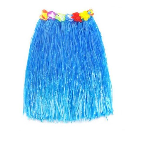 Long Hawaiian Beach Party Grass Skirt Hula Flower Festival Fancy Dress 9 COLOURS - Picture 2 of 15