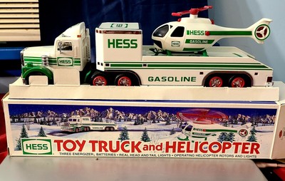 hess toy truck and helicopter 1995