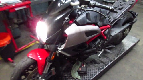 2012 12-13 Ducati Diavel Fuel Gas Tank Cover Center Fairing Panel Bezel Trim Red - Video 1 of 1