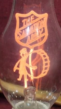 Vintage Aerolux SALVATION ARMY Officer w/Drum LIGHTBULB "Cheer Light" Light Bulb