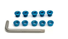 Vuelta TORX Alloy Chainring Bolt Set 6mm Single Blue