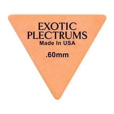 Exotic Plectrums Delrin Orange Guitar Pick 0.60mm Made In USA 355 Large Triangle