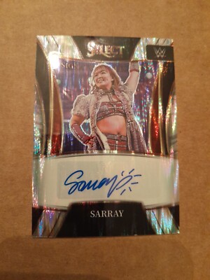 Sarray Sarray Silver Flash Prizm Autograph Card SN-SRY 2022 WWE Panini Select ...
