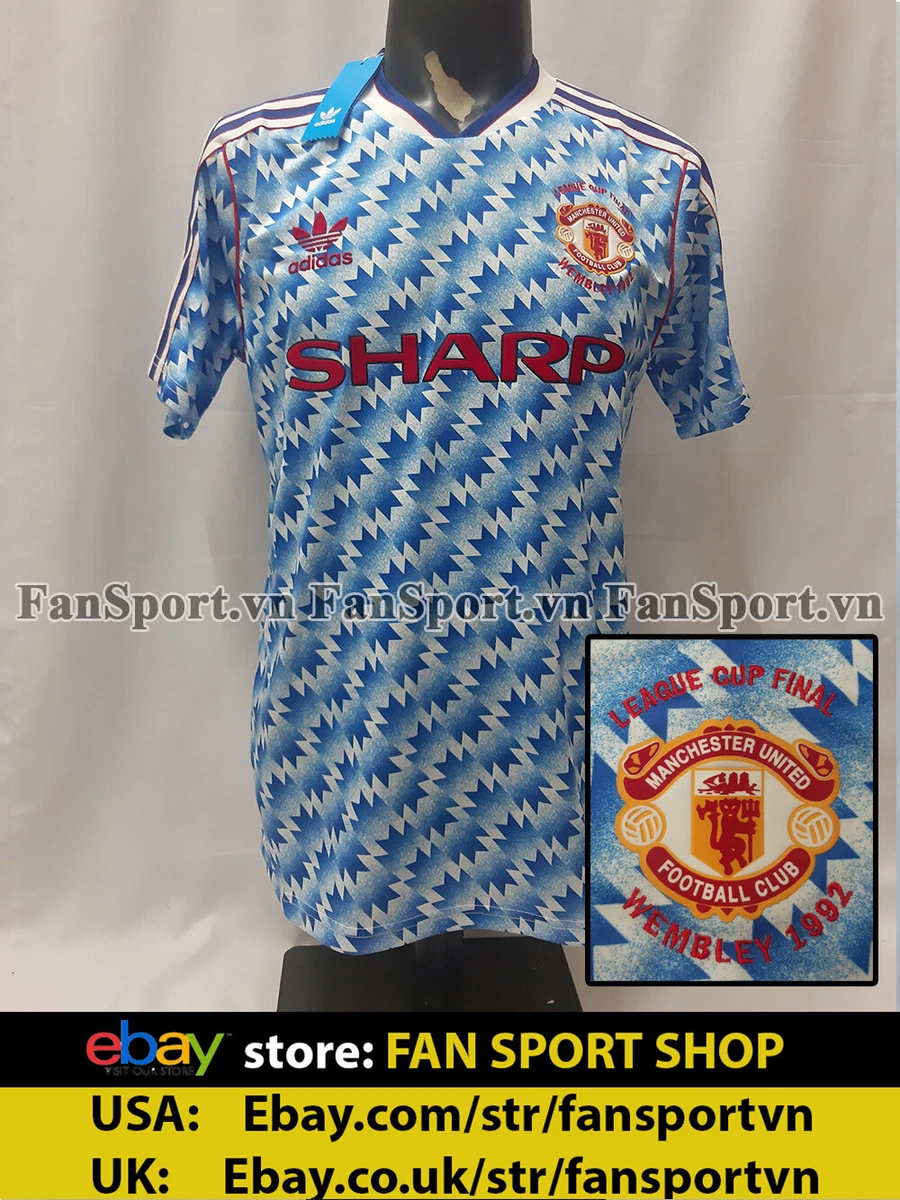 Man united blue cheap away kit 1990