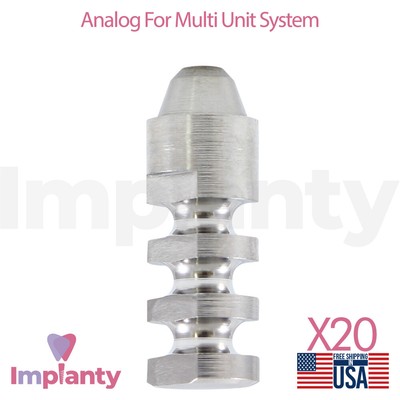 20x Dental Analog For Multi Unit 1.6mm Screw Platform Prosthetic Dentistry Lab