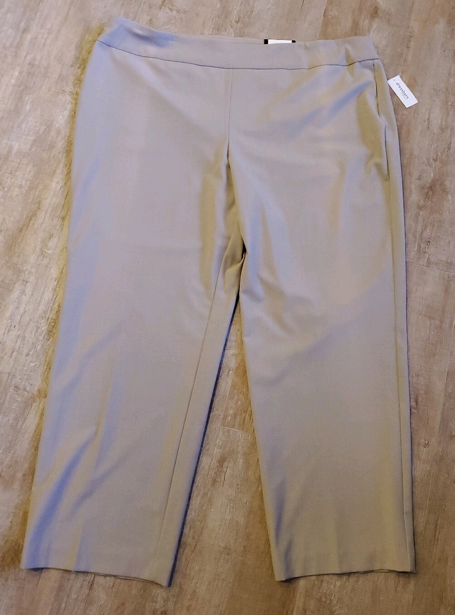 Roz \u0026 Ali Tummy Control Tan The Secret Agent Trousers Pull Up Pants 24W NWT  Plus | eBay