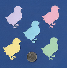 Chick Die Cuts - 25 pcs. 2" x 1-3/4" ANY COLOR, Easter Die Cuts, Scrapbooking