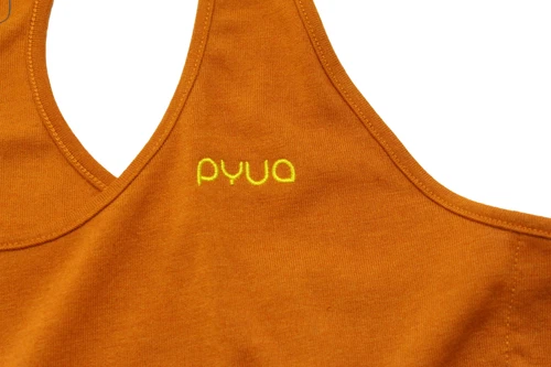 Pyua T-Shirt Damen Stretch LARGE Pullover Orange - Picture 5 of 9