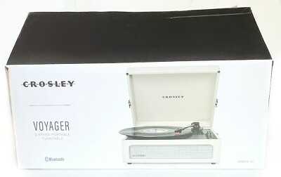 NIB Crosley Voyager CR8017A-DU 3Speed Portable Bluetooth Turntable Record Player