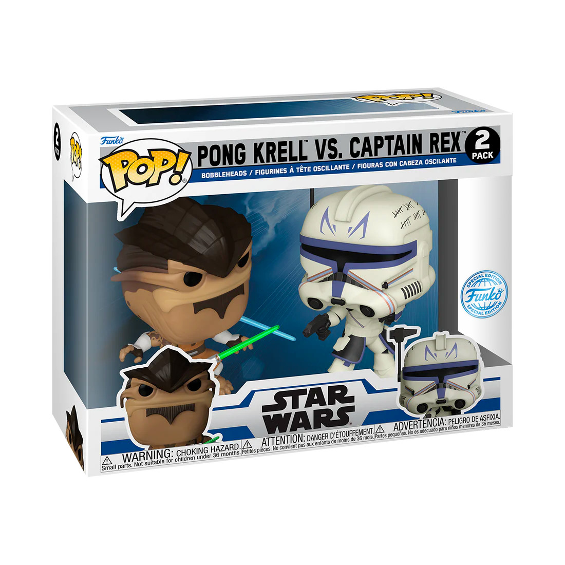 PONG KRELL VS CAPTAIN REX EXC FUNKO POP STAR WARS CLONE WARS 2 PACK PRE ORDER