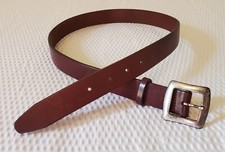 Eddie Bauer Mens Brown Leather Belt Size Large Genuine Italian Leather