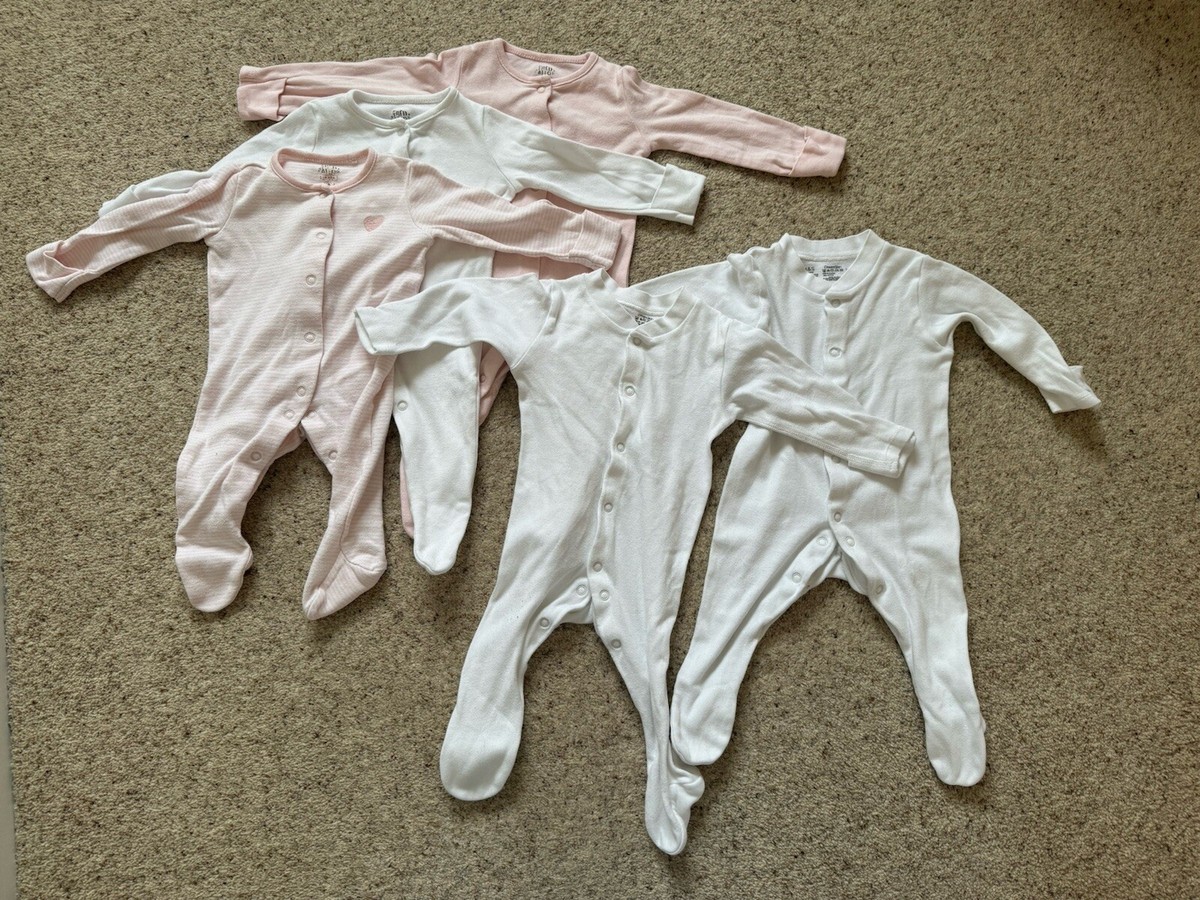 Baby Outfits Baby Sleepsuits Multipack Tesco Tesco F&f Tesco