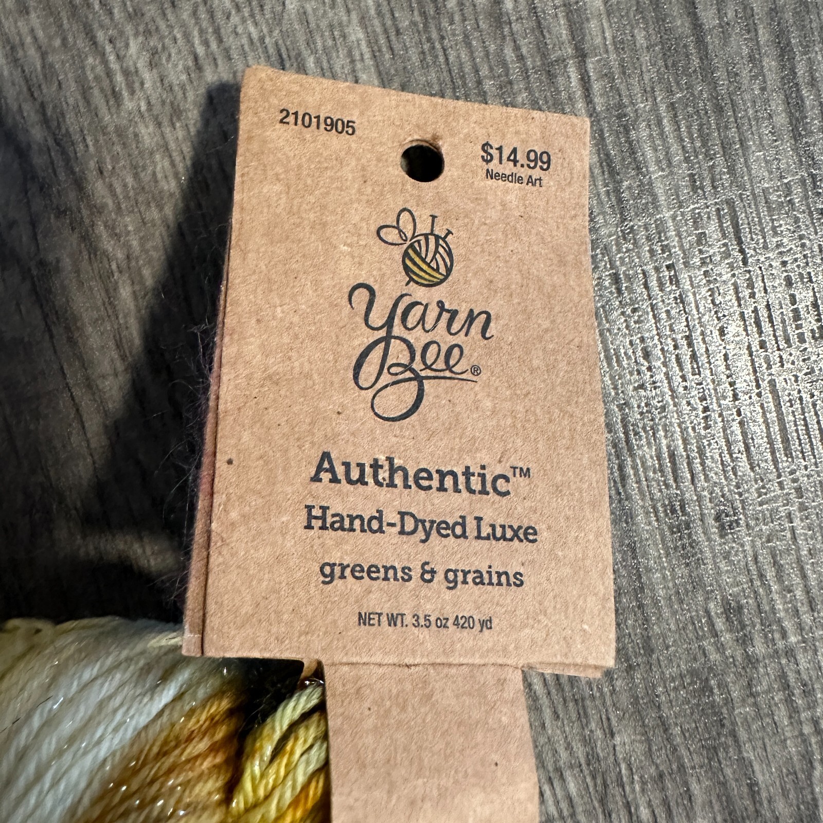 Yarn Bee Authentic HandDyed Luxe Yarn Greens and Grains FREE US