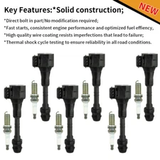6x Ignition Coil & 6x Iridium Spark Plug For 05-11 Nissan Frontier Maxima Xterra