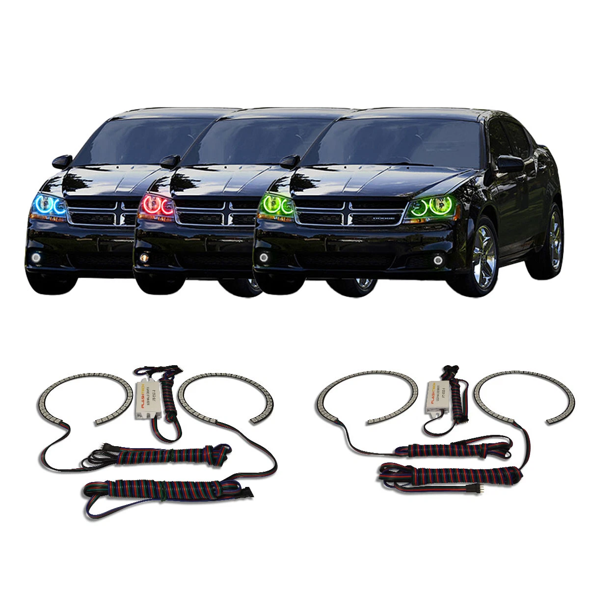 Dodge avenger custom headlights deals