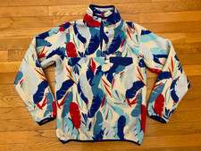 Patagonia Womens Synchilla Snap Pullover Feather Dance Fleece Sweater Sz S