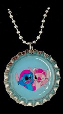 Stitch / Valentine / Trendy Bottle Cap / Necklace / In Gift Box