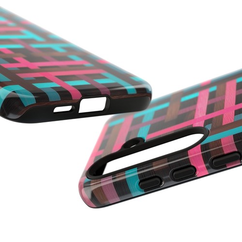 Pink Cyan Birch Grid Phone Case for iPhone, Samsung Galaxy, Pixel - 第 157/240 張圖片
