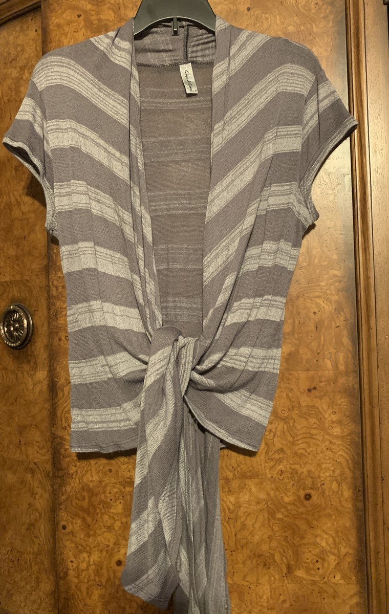 EUC Chris Carol Open Front Cardigan Tie Bottom Medium Made In