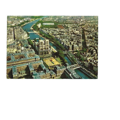Ansichtskarte (Frankreich) Greff 327 Paris vue arienne la facade de notre dame