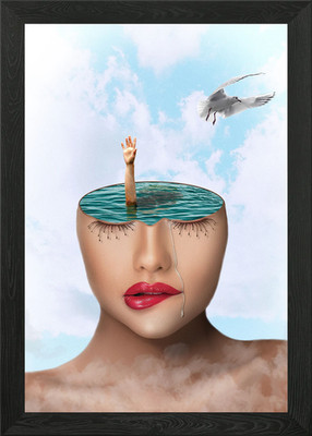 Gerahmtes Wandbild Poster Leinwanddruck Bild ertrinken