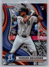 2024 Bowman's Best PARKER MEADOWS Rookie Card (RC) Refractor TIGERS #27. rookie card picture