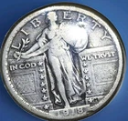 1918 P Standing Liberty Quarter 25C Silver 0.9 Fineness Philadelphia Business